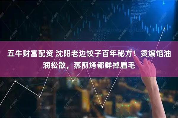 五牛财富配资 沈阳老边饺子百年秘方！烫煸馅油润松散，蒸煎烤都鲜掉眉毛