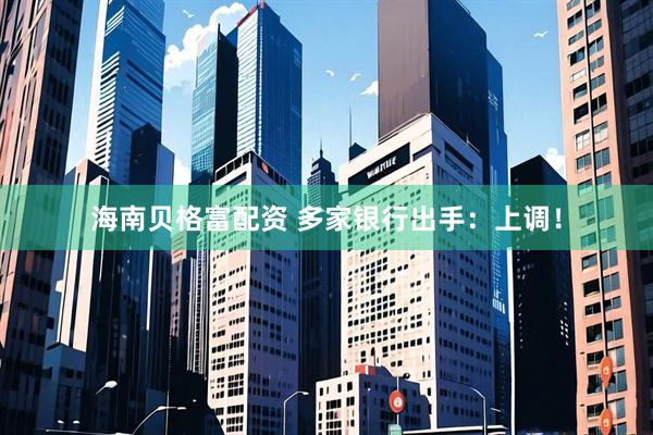 海南贝格富配资 多家银行出手：上调！